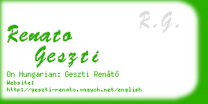 renato geszti business card